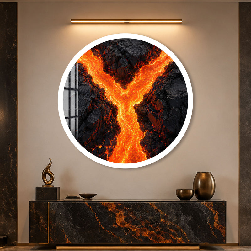 Molten Lava Flow with white frame