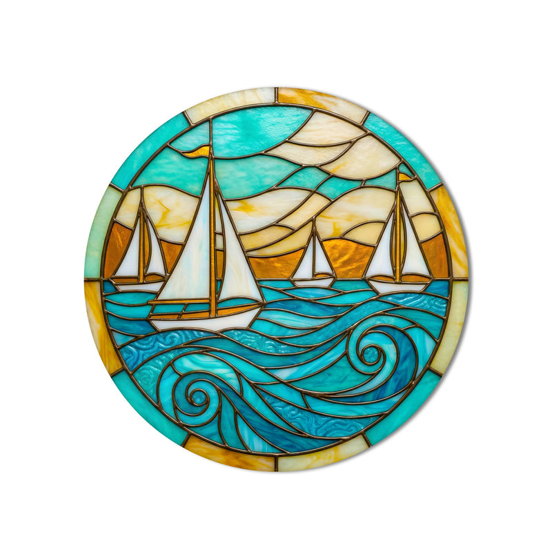 Turquoise Sailing Regatta product shot on white background