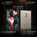 Midnight Magnolias — tempered glass, ultra HD print, ready to hang