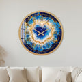 Sapphire Agate with gold frame