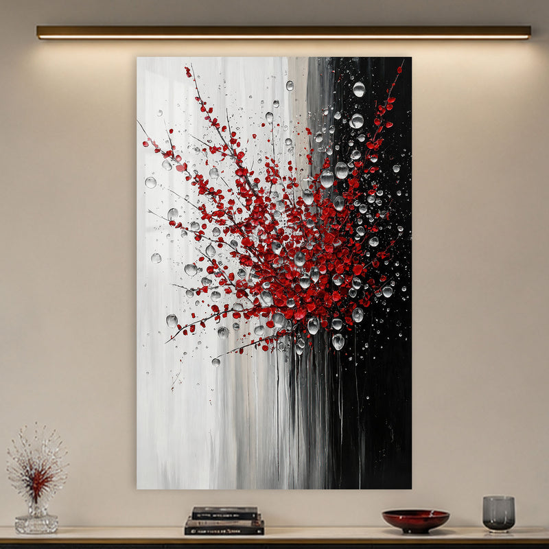 Crimson Rain Blossom in a modern room