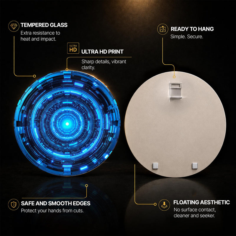 Cyber Portal — tempered glass, ultra HD print, ready to hang