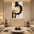 Artronauts Glass Print Golden Leaf Eclipse Glass Wall Art