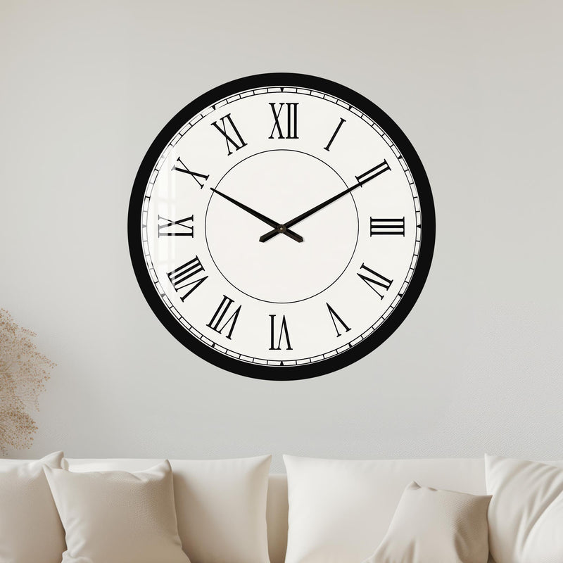 Classic Roman Numerals with black frame