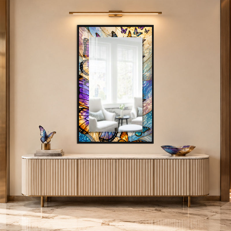 Butterfly Mosaic with black frame