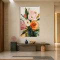 Artronauts Glass Print 12x18 cm | 4.7"x7.1" / White Blushing Garden Bouquet Glass Wall Art