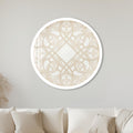 Gothic Cross And Dove Roundel with white frame