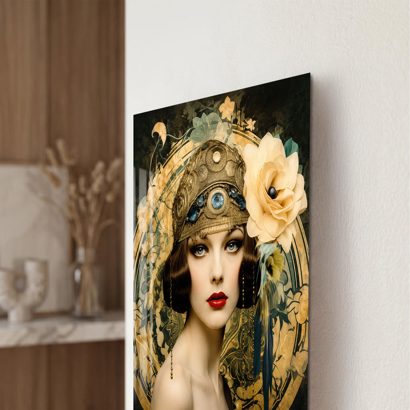 Gilded Floral Muse close-up angled detail
