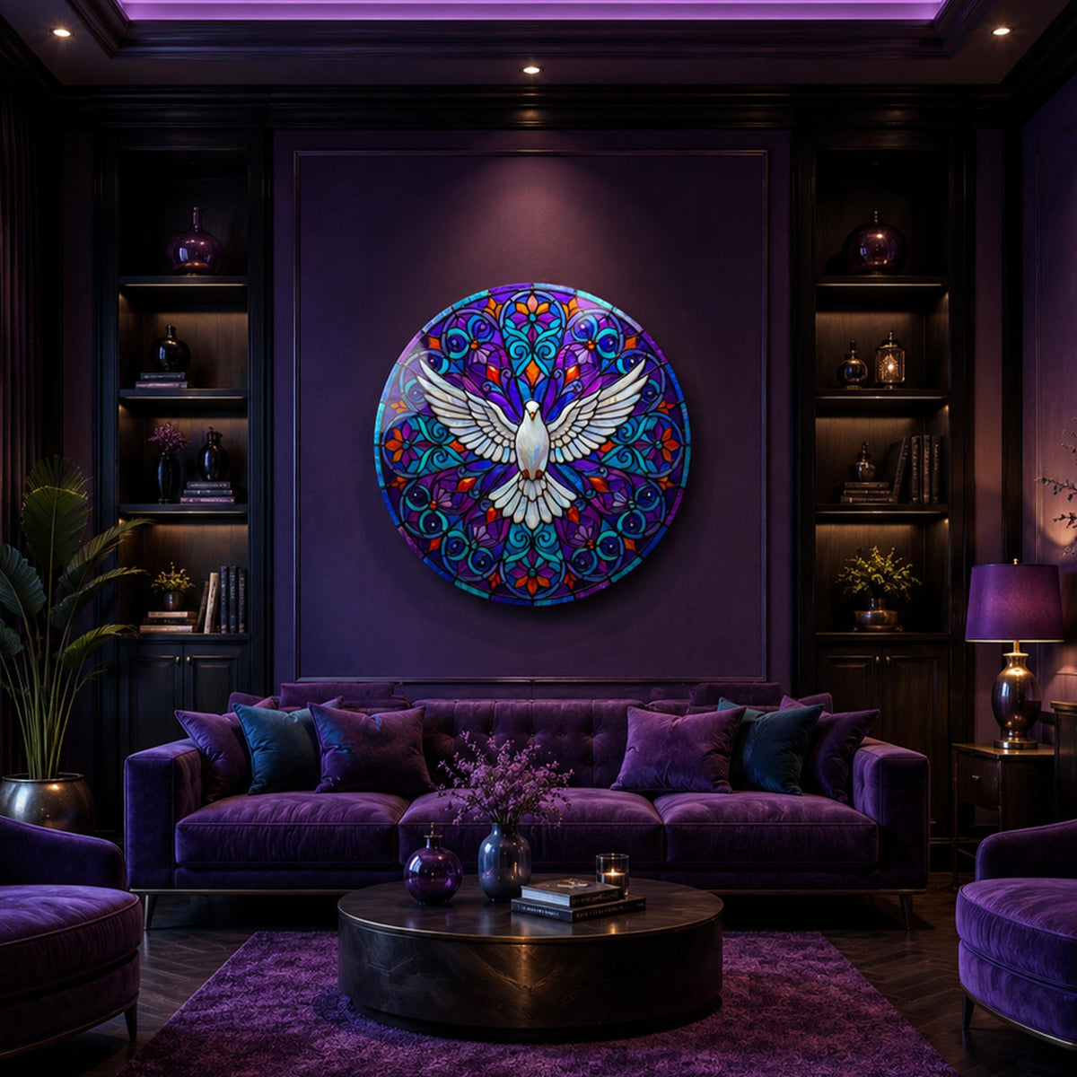 White Dove In Bloom in a modern room