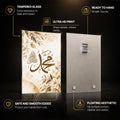 Islamic Floral — tempered glass, ultra HD print, ready to hang