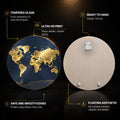 Golden World Connections — tempered glass, ultra HD print, ready to hang