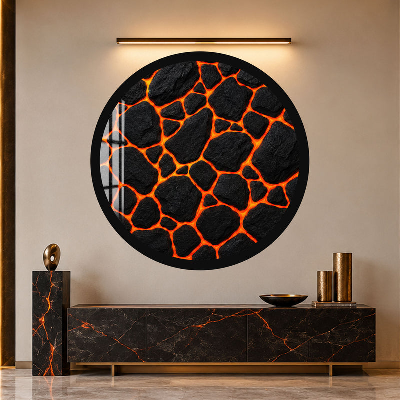 Molten Lava Stone with black frame