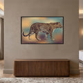 Golden Leopard with black frame