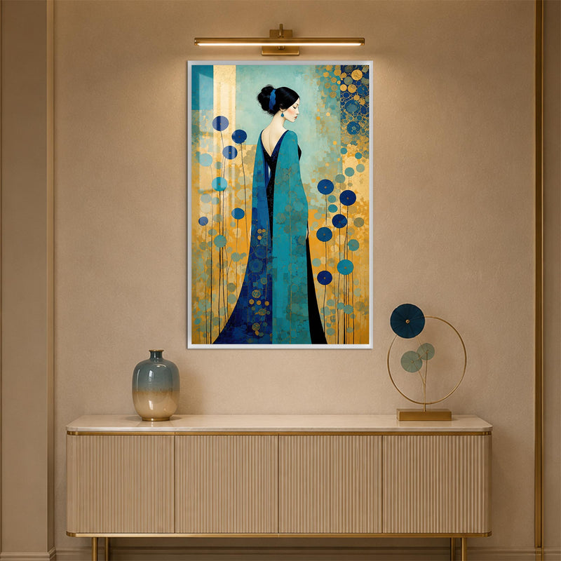 Azure Elegance with white frame