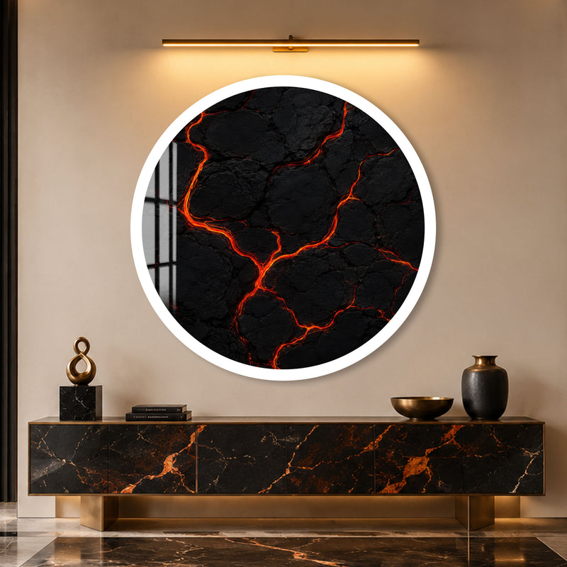 Molten Earth with white frame