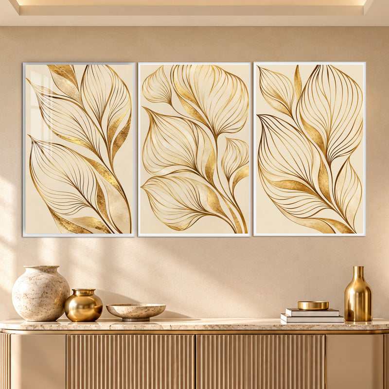 Golden Leaf with white frame