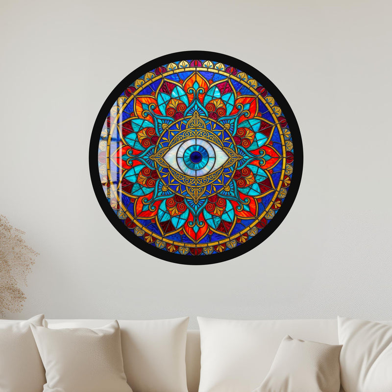 Radiant Guardian Eye with gold frame