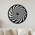 Monochrome Spiral Illusion with black frame