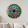 Jewel Tone Gold Leaded Lotus with gold frame