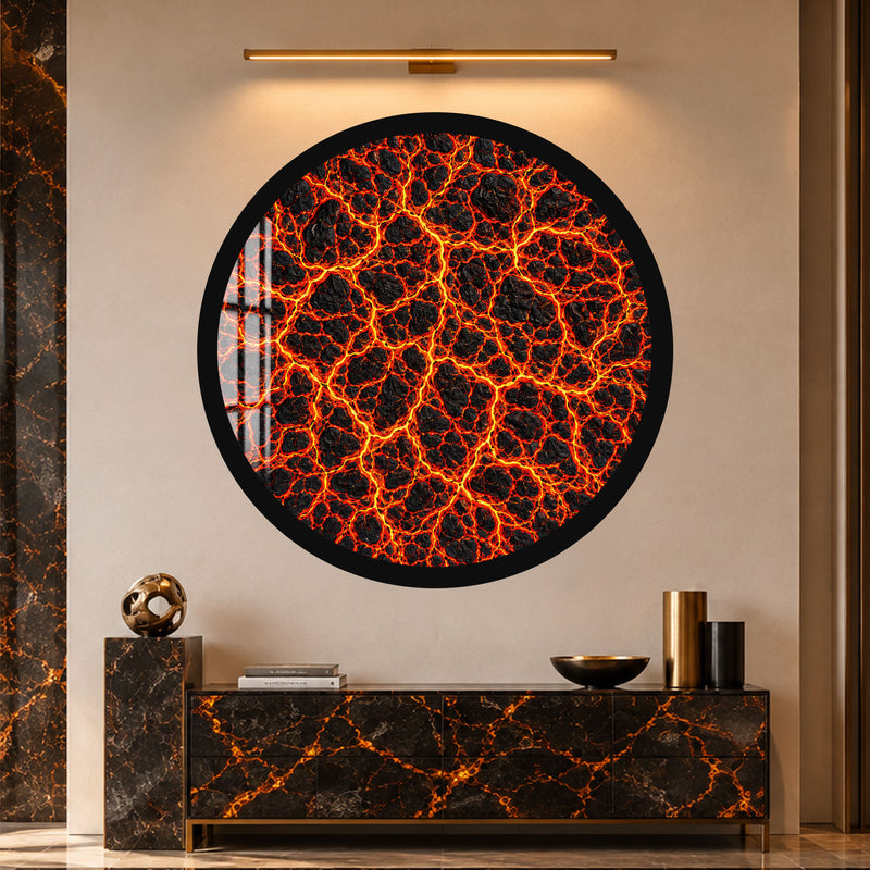 Molten Lava Veins with black frame