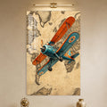 Vintage Biplane Adventure in a modern room