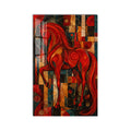 Artronauts Glass Print Scarlet Mosaic Horse Glass Wall Art