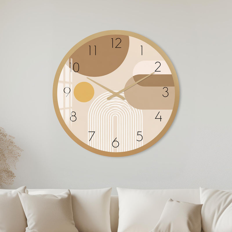 Neutral Retro Shapes with gold frame