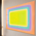 Neon Nested Rectangles close-up angled detail