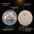 Ottoman Sailing Ship — tempered glass, ultra HD print, ready to hang