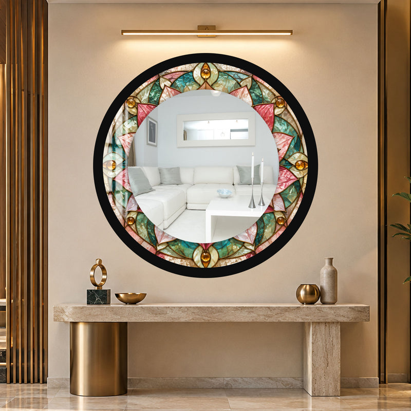 Jeweled Lotus with black frame