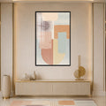 Artronauts Glass Print 12x18 cm | 4.7"x7.1" / Black Pastel Geometric Rhythm Glass Wall Art