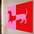 Artronauts Glass Print Pop Art Dachshund Glass Wall Art