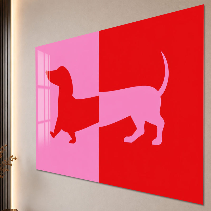 Artronauts Glass Print Pop Art Dachshund Glass Wall Art