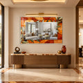 Amber Olive Grove with silver frame
