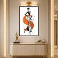Abstract Fashion Muse with walnut frame