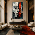 Artronauts Glass Print Faces in Contrast Glass Wall Art