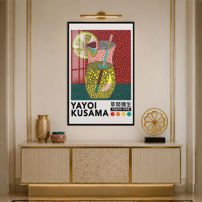 Dotted Artist Portrait with black frame
