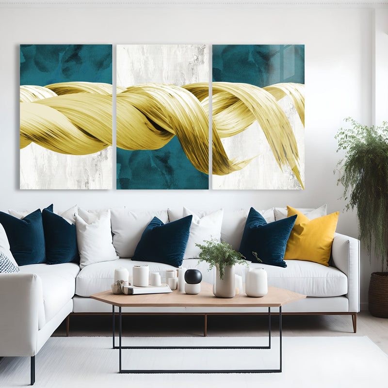 Artronauts Glass Print Golden Braid - Trinity