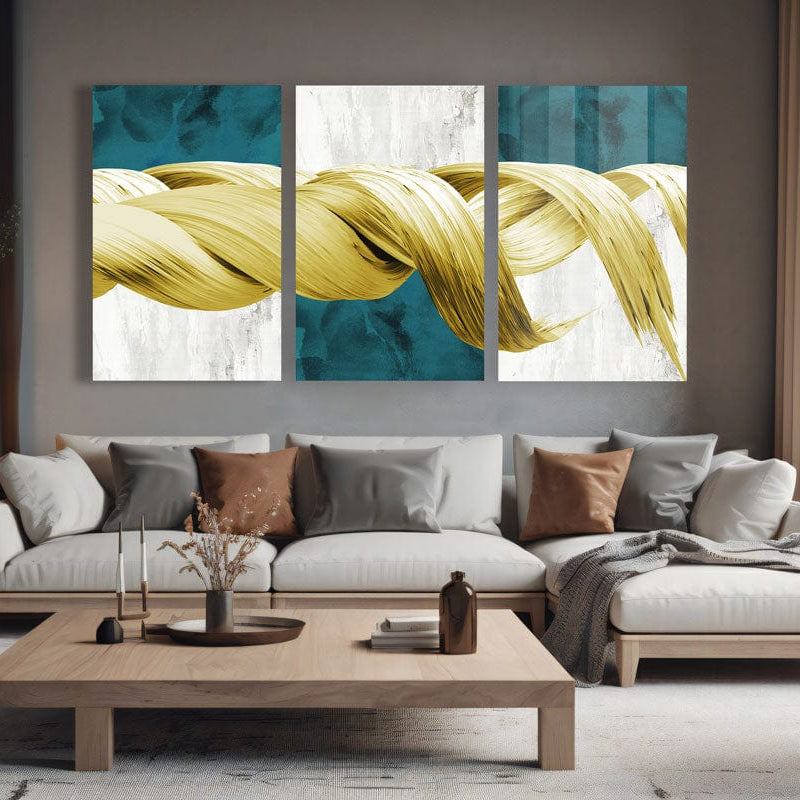 Artronauts Glass Print Golden Braid - Trinity