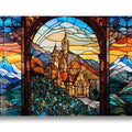 Artronauts Glass Print Castle Stained Glass Effect