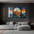 Artronauts Glass Print Castle Stained Glass Effect