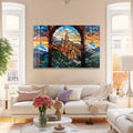 Artronauts Glass Print Castle Stained Glass Effect