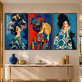 Vibrant Women with walnut frame