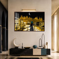 Artronauts Glass Print 18x12 cm | 7.1"x4.7" / Walnut Venice Under Moonlight Glass Wall Art