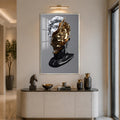 Gilded David with silver frame