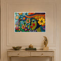 Mosaic Garden Muse with white frame