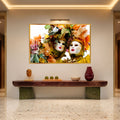 Venetian Carnival Masks with gold frame