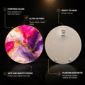 Magenta Amethyst Flow — tempered glass, ultra HD print, ready to hang