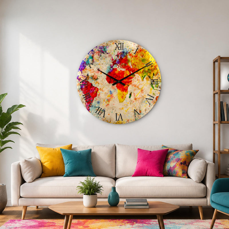 Watercolour World Map lifestyle view