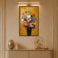 Golden Garden Bouquet with black frame